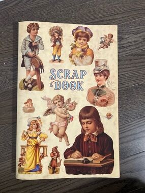 Vintage Scrap Book - Cream Cover with Multicolor Illustrations